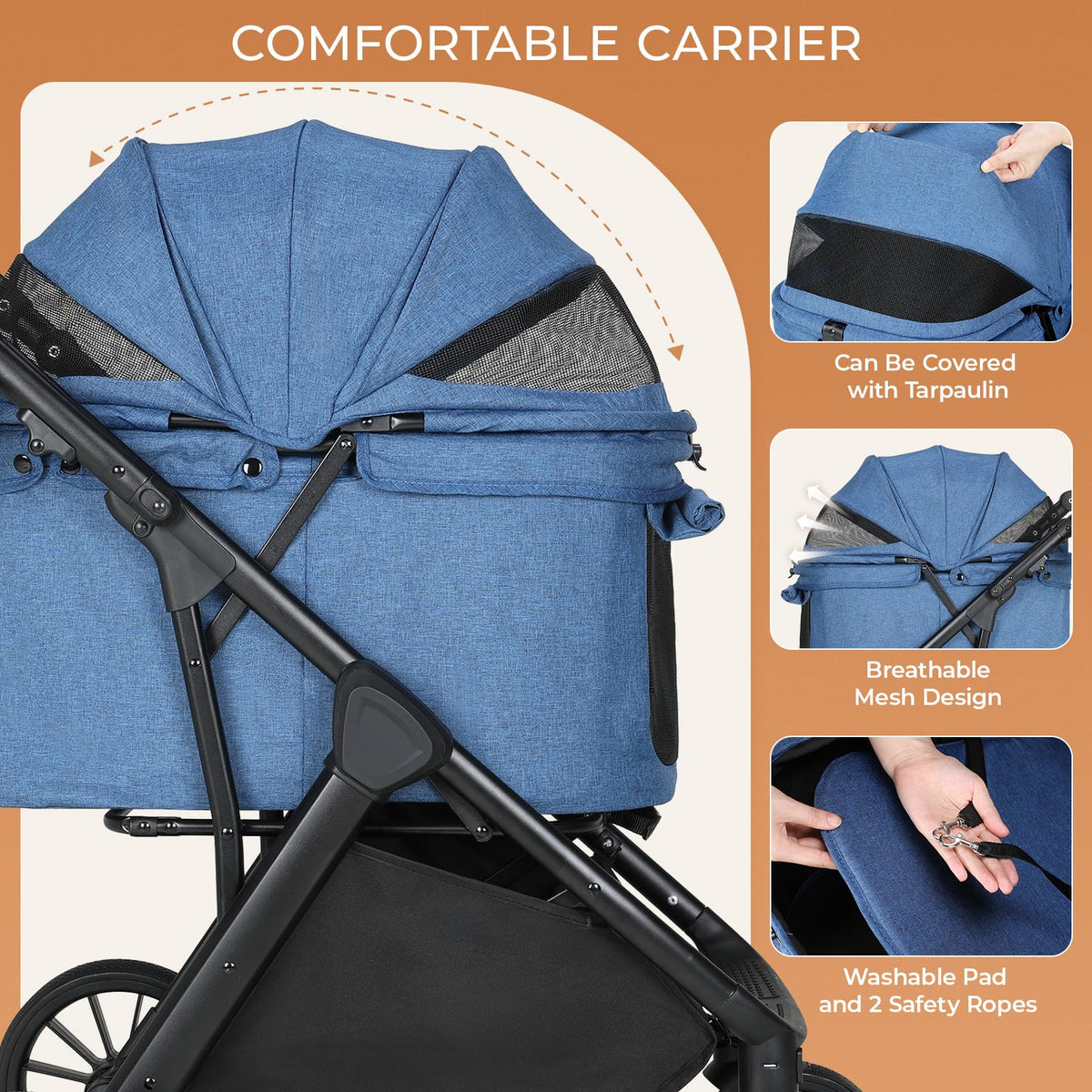 Foldable Dog Stroller I5169