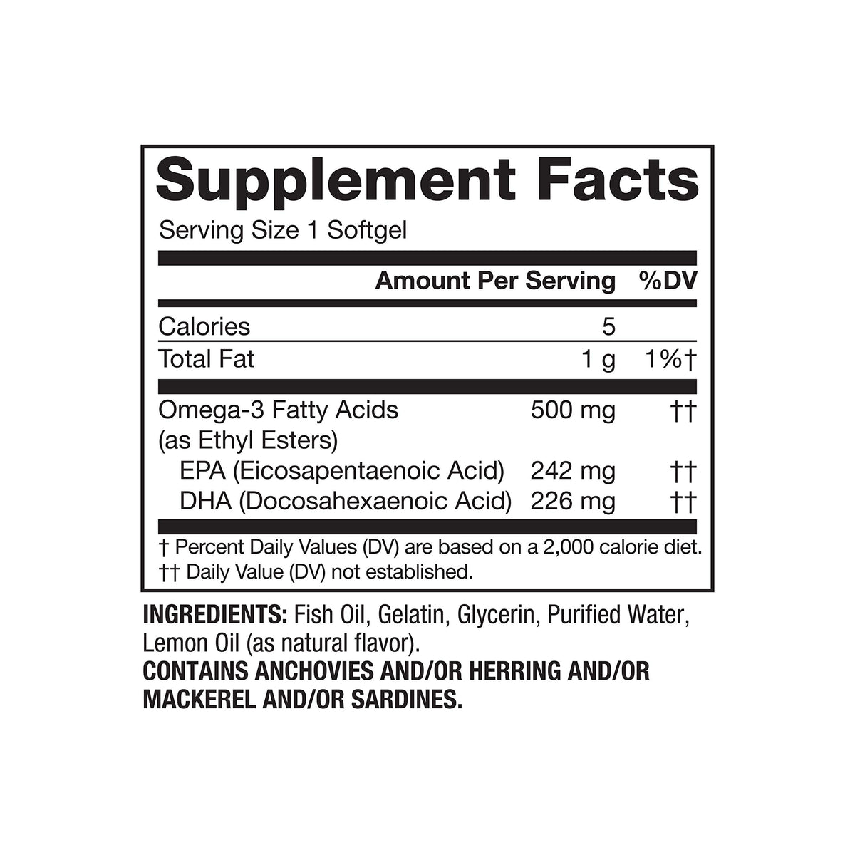 Omega-3 500 mg Fish Oil Softgels R787871