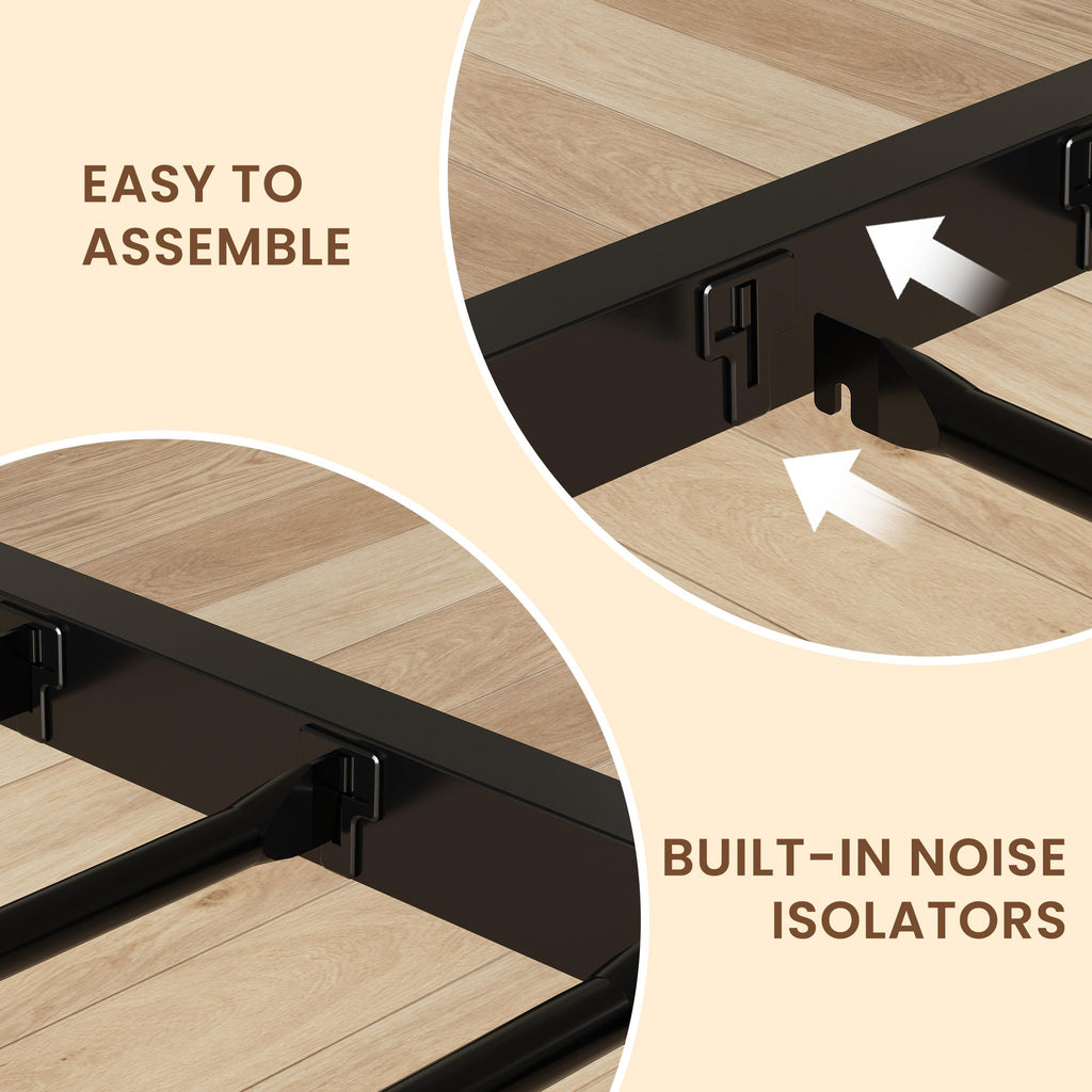 Black L Shaped Twin Beds with Rails B6554