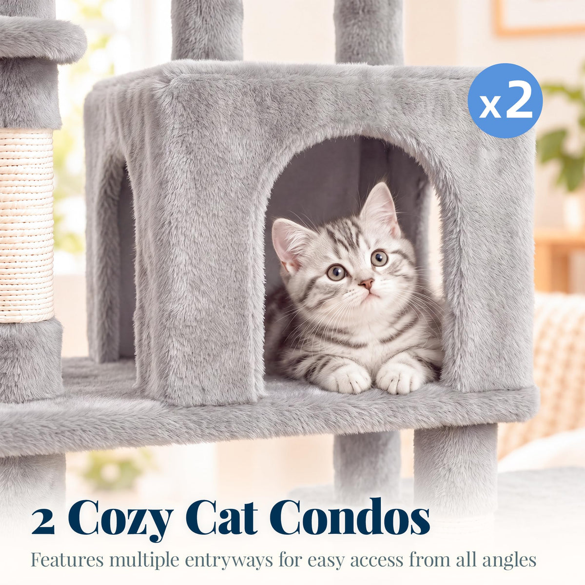 Cat Tree Tower with 3 Platforms Q965740