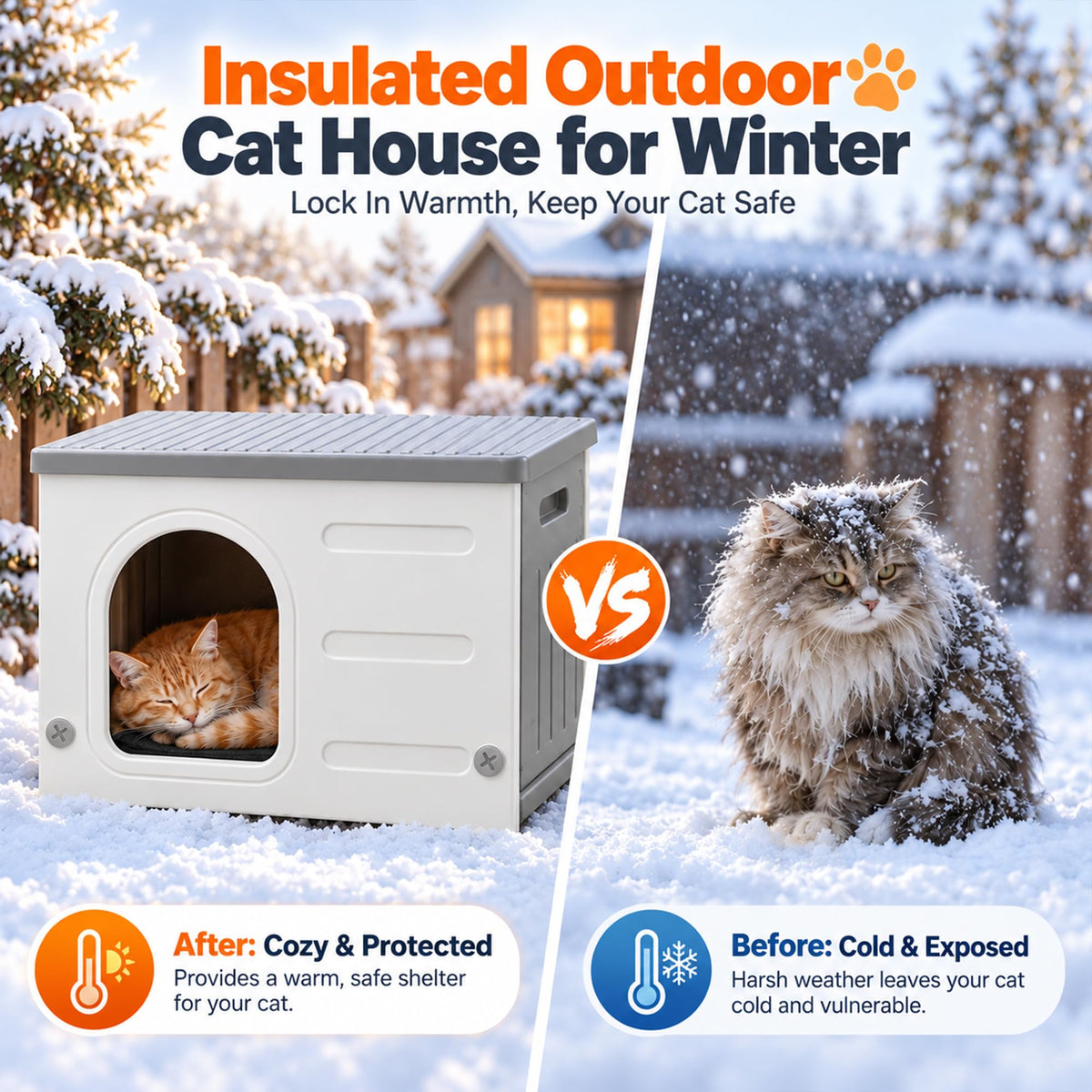 HDPE Cat House with Liner F592