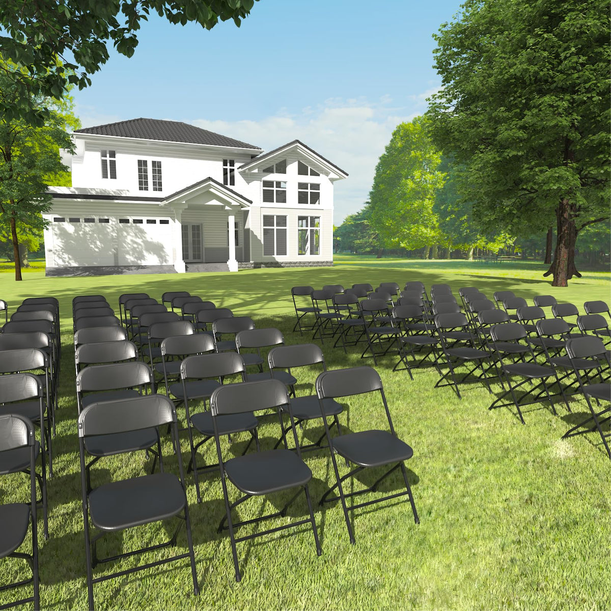 Black Folding Chairs 10 Pack F758760