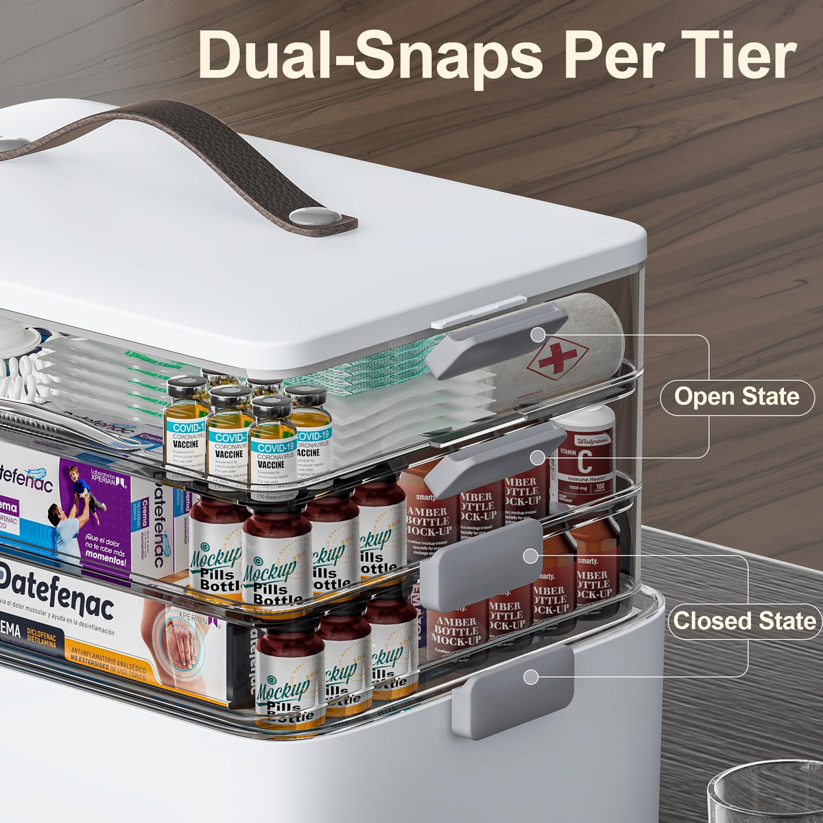 4-Tier Portable Medicine Organizer B110025