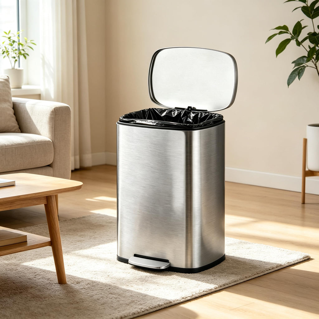 13 Gallon Stainless Steel Step Trash Can I537