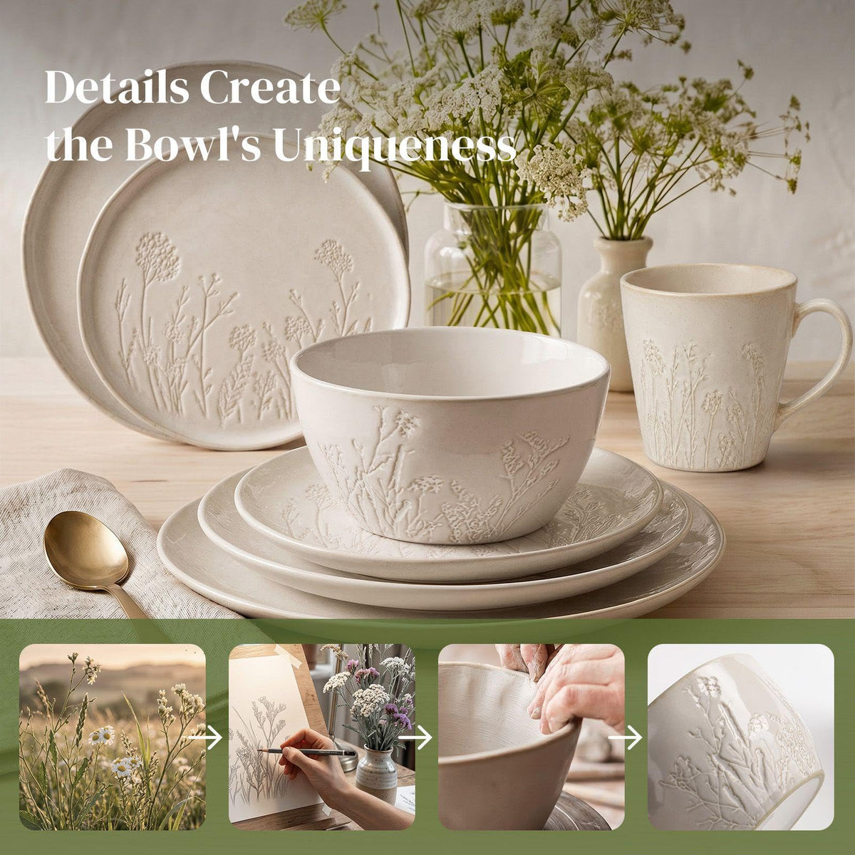32 OZ Ceramic Soup Bowls Set of 4 Q163077