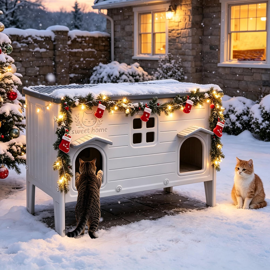 Waterproof Outdoor Cat House H168