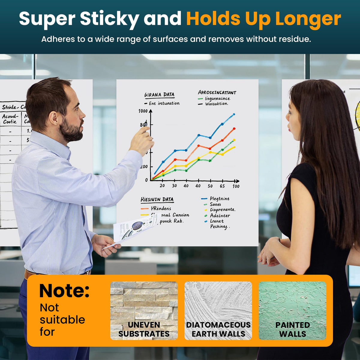 25x30 Inch Self-Adhesive Flip Chart Paper 10 Pack J857509