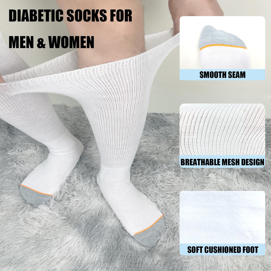 White Walking Boot Socks D315