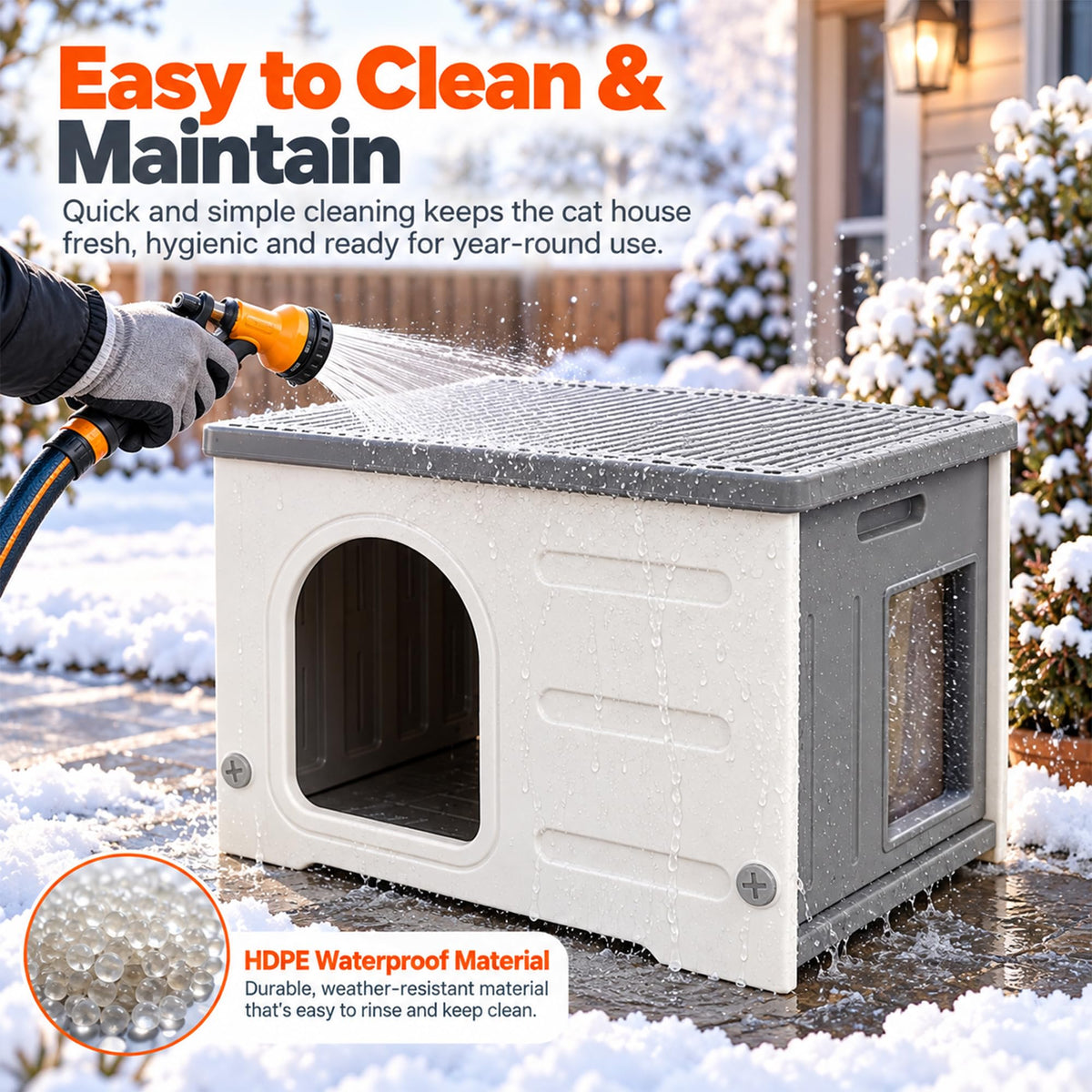 HDPE Cat House with Liner F592