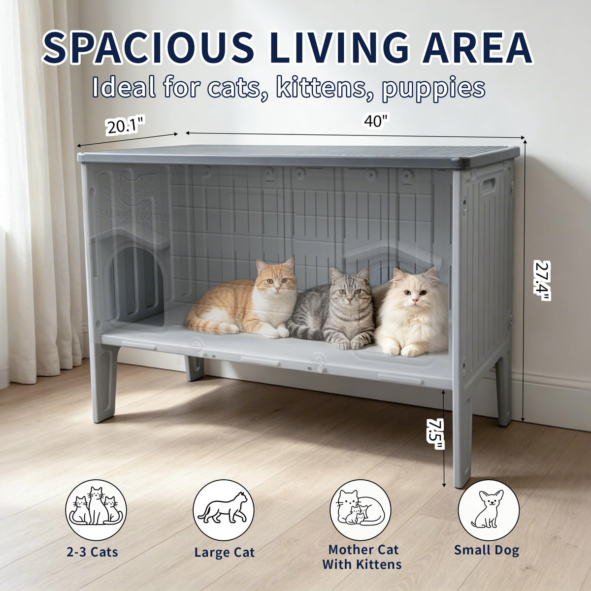 Waterproof Outdoor Cat House H168