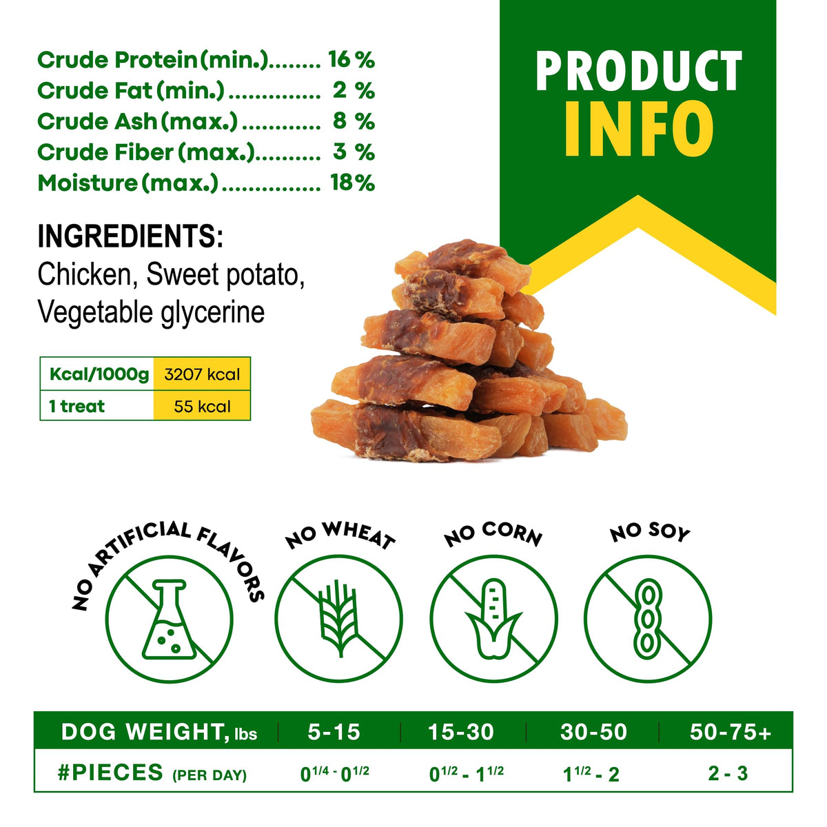 Sweet Potato Dog Treats & Chicken Chews 10.6 Oz W9580