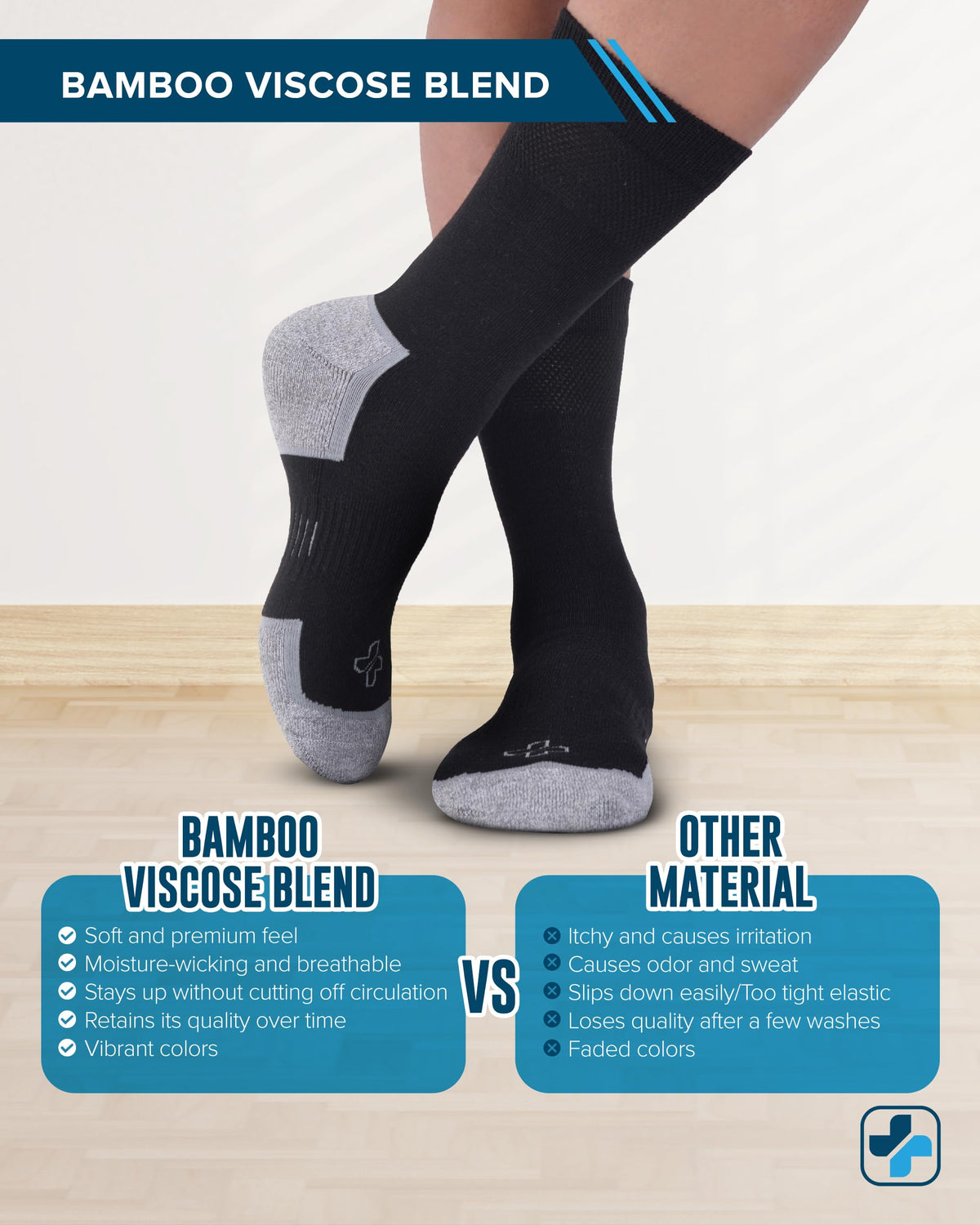 Non Binding Stretch Top Diabetic Socks 6 Pairs J8711