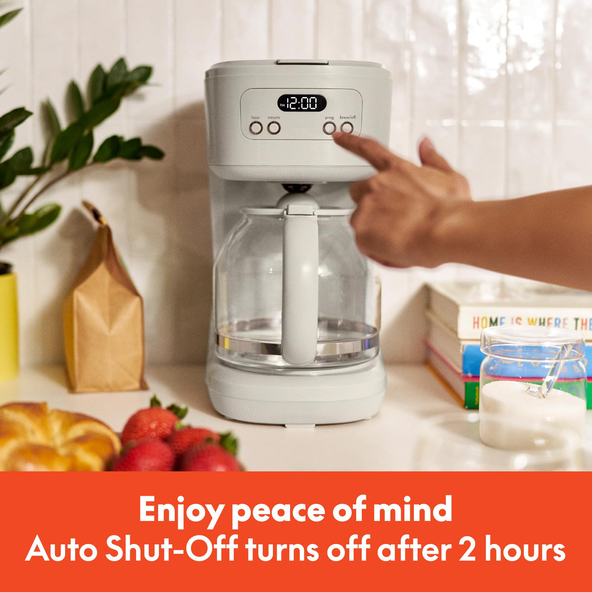 12-Cup Programmable Coffee Maker with Glass Carafe R54763