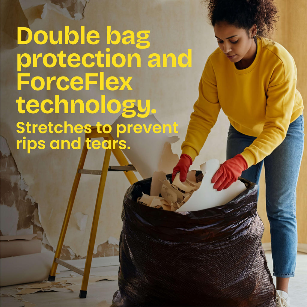 30 Gallon Unscented Heavy Duty Drawstring Trash Bags, 50 Count R637