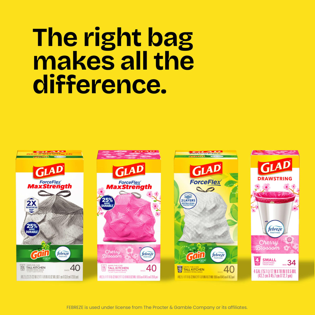 30 Gallon Unscented Heavy Duty Drawstring Trash Bags, 50 Count R637