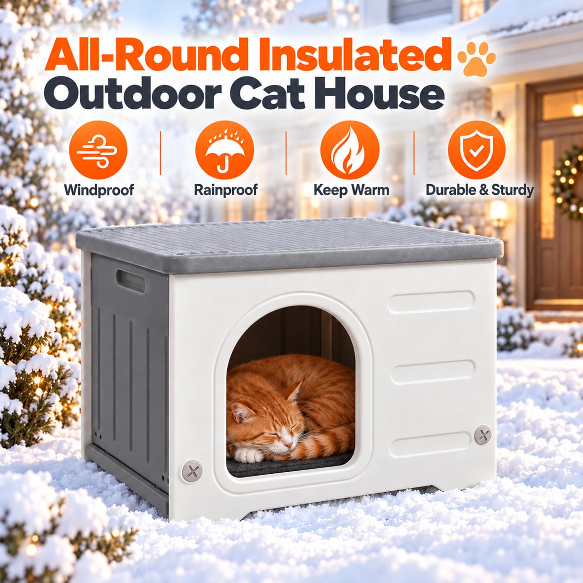 HDPE Cat House with Liner F592