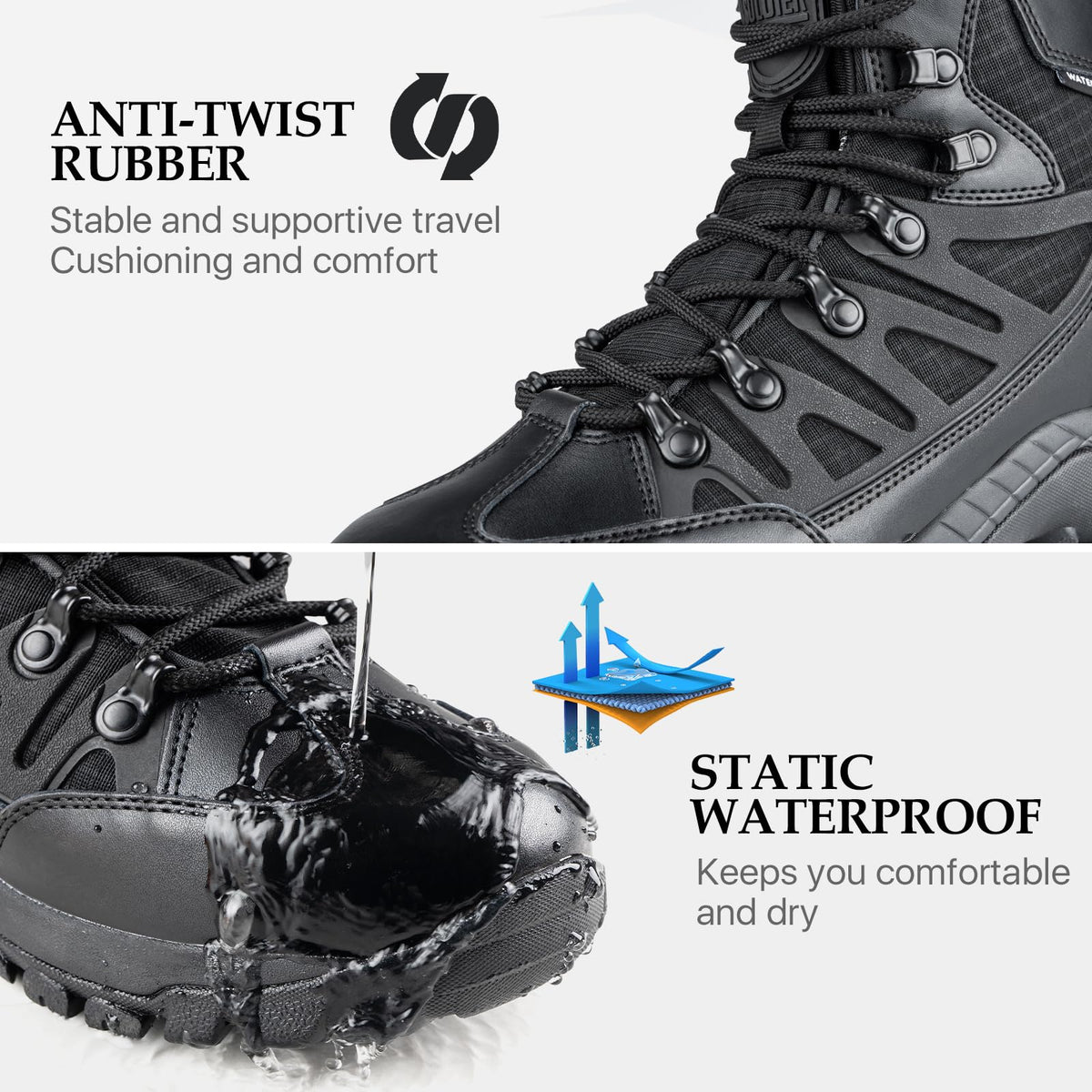 Waterproof Tactical Hiking Work Boots U1816