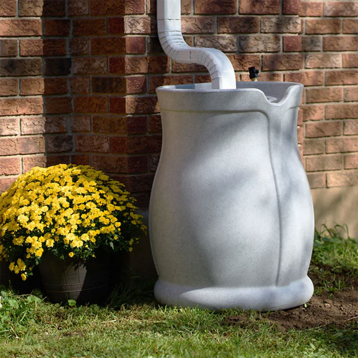 45 Gallon Light Granite Rain Barrel D6071