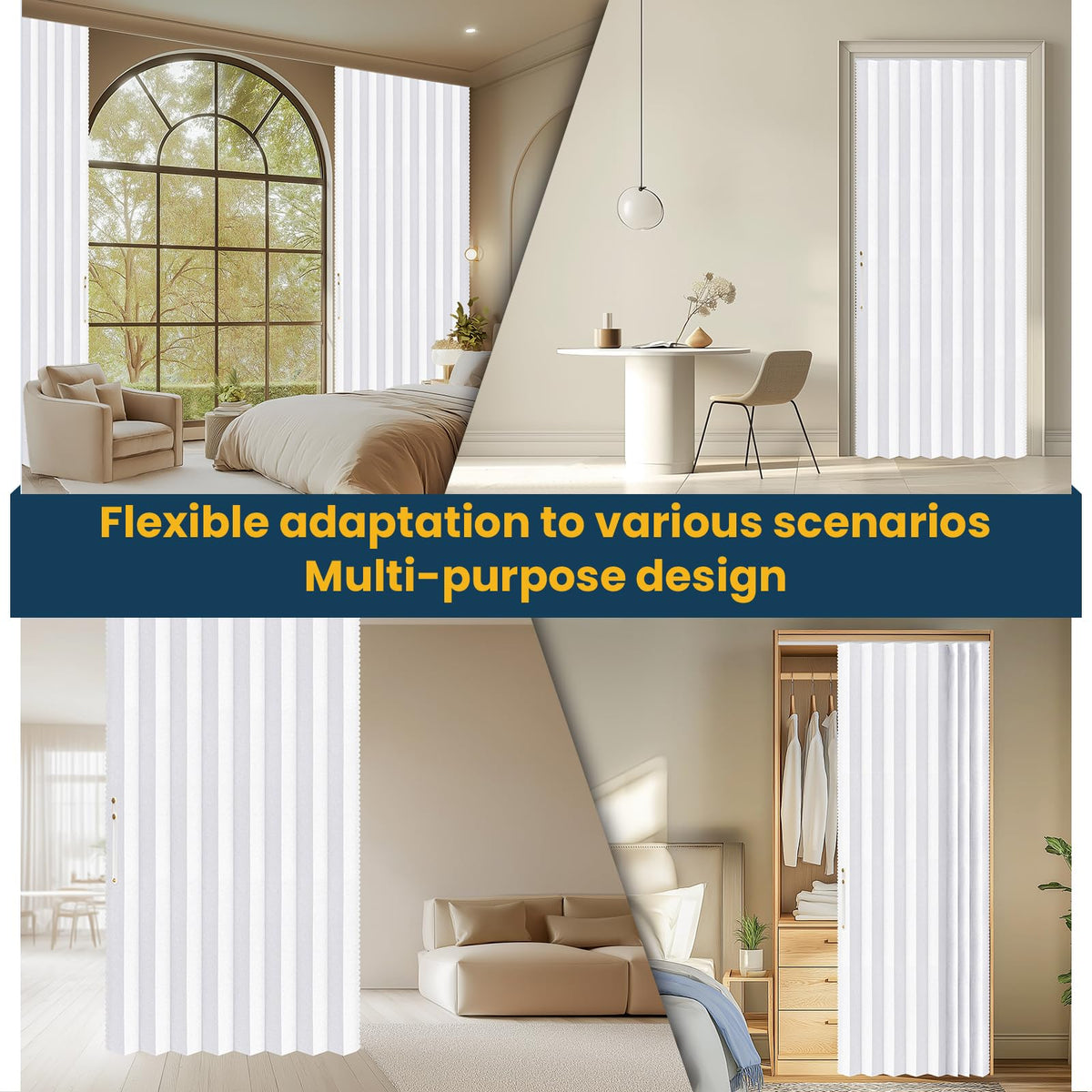 Blackout Magnetic Door Curtain 72W x 79 L White G89763