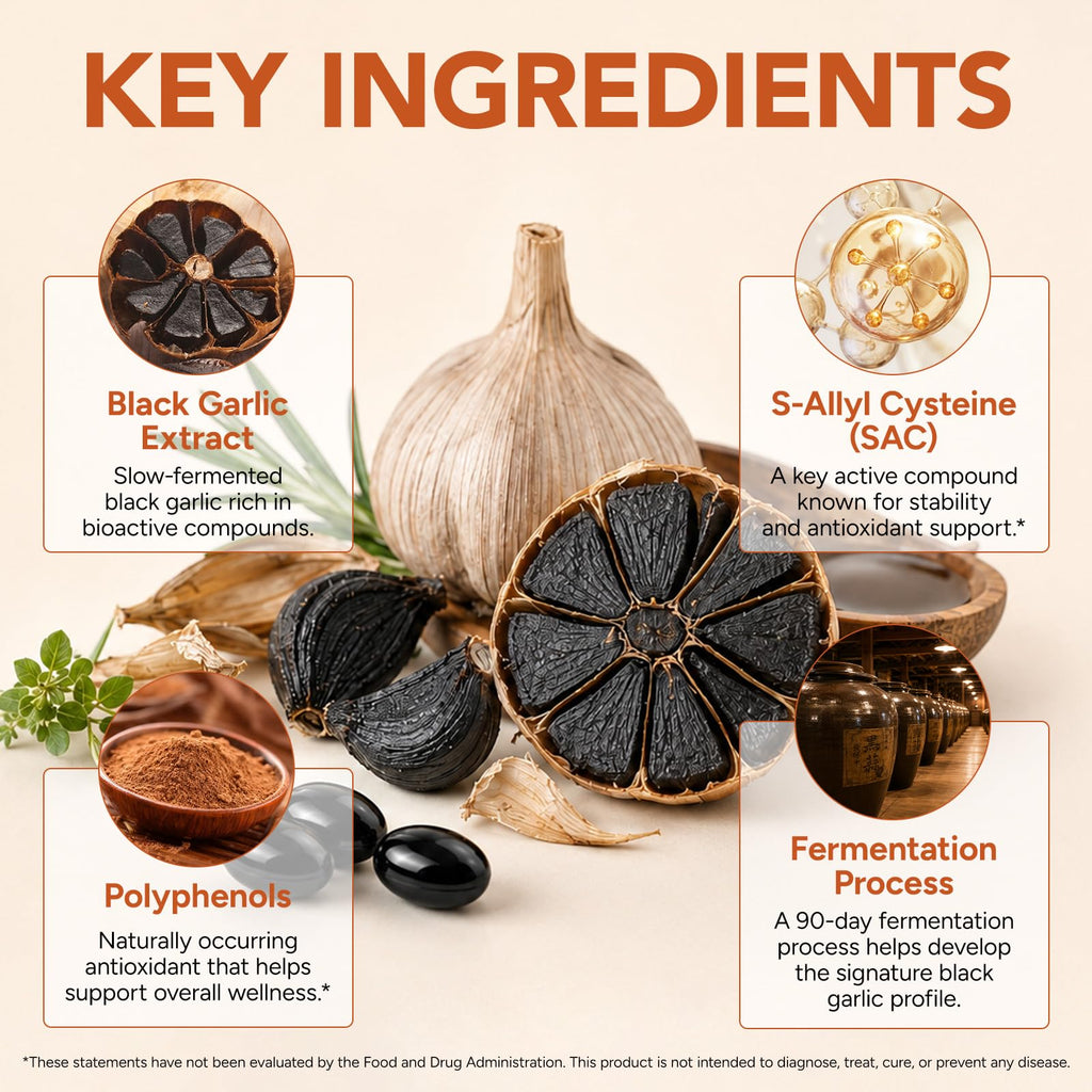 Black Garlic Capsules 6000mg 240 Softgels H247610