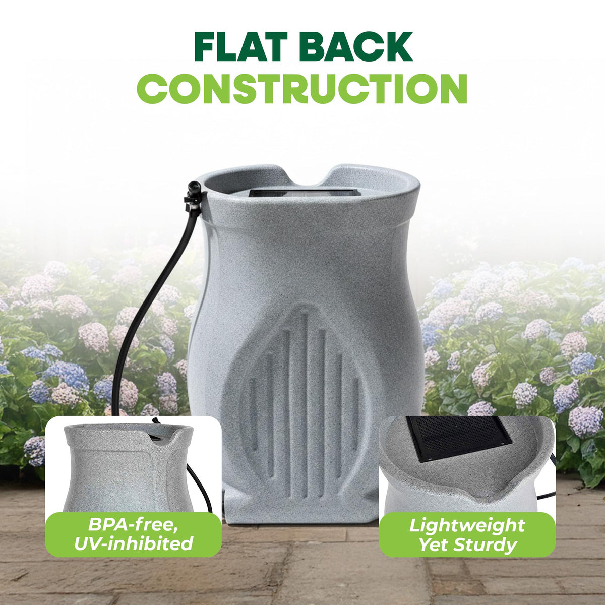 45 Gallon Light Granite Rain Barrel D6071