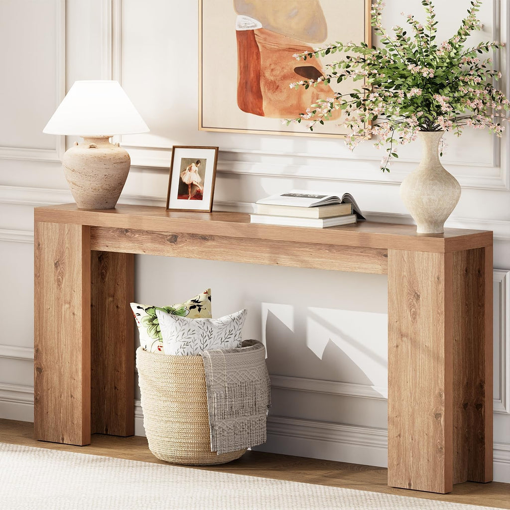 70.9" Extra Long Brown Console Table Q1878