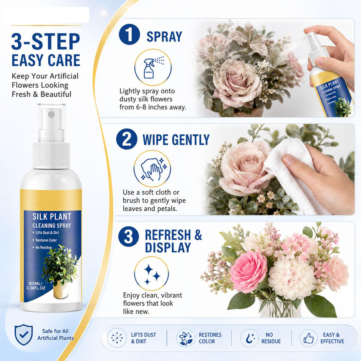Artificial Flower Cleaning Spray, 9PCS V224201