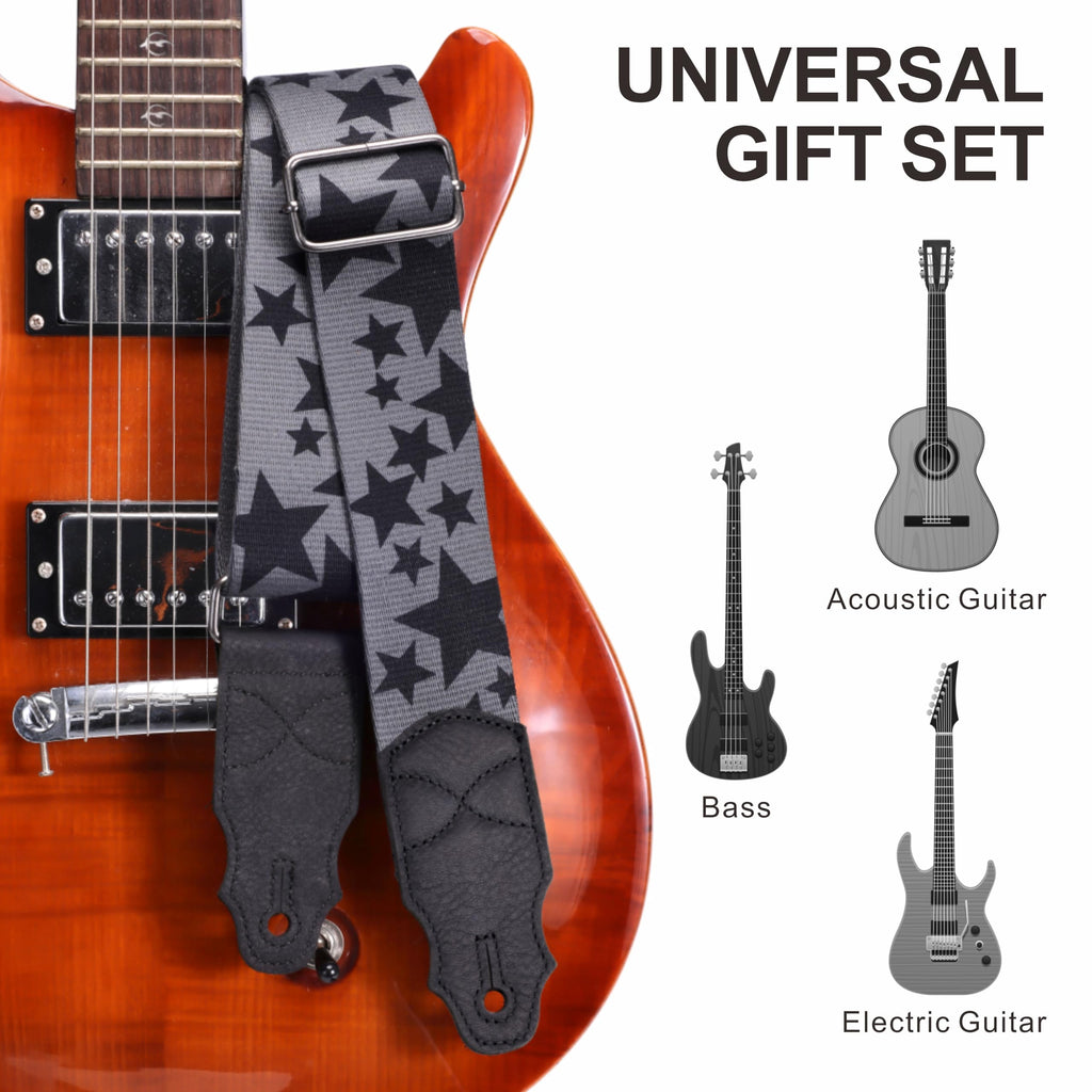 2 Inches Guitar Strap with Leather End V96475