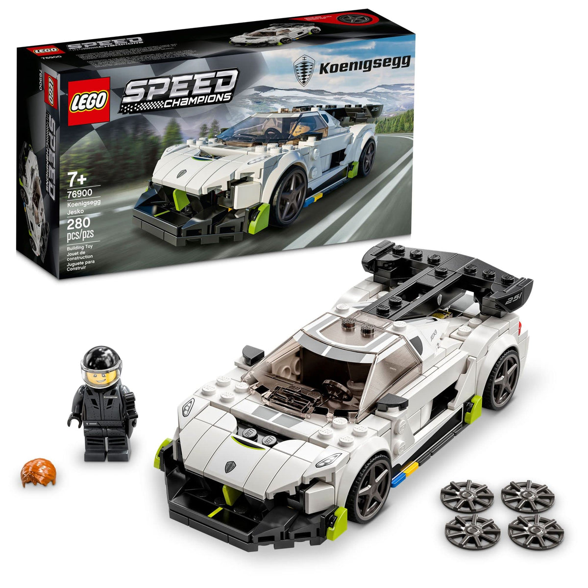 Racing Sports Car Toy with Driver Minifigure P39102