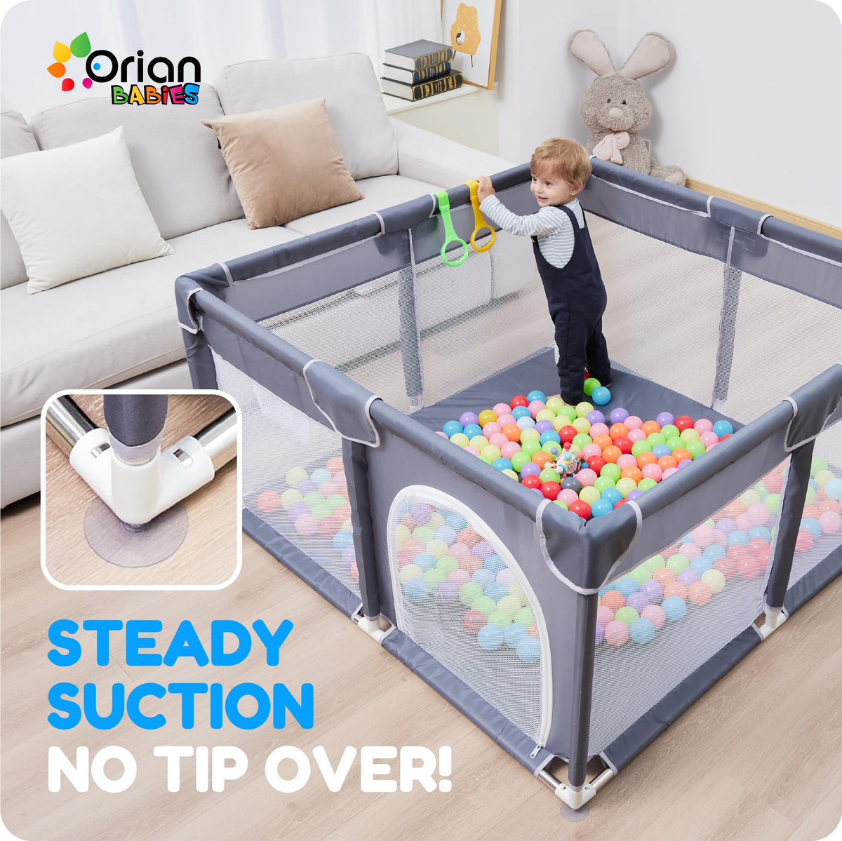 Baby Playpen 50x50 Grey W714