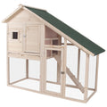 55 Inch 2-Tier Wooden Rabbit Hutch X840041