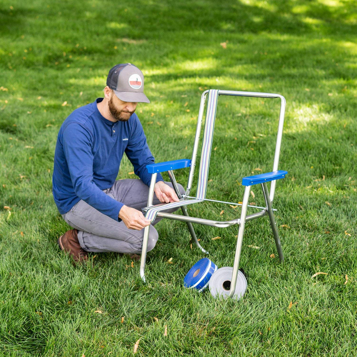 UV-Resistant Polypropylene Lawn Chair Webbing 2 1/4" x 50' X978