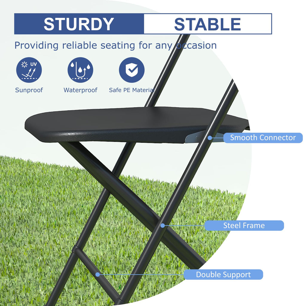 Black Folding Chairs 10 Pack F758760