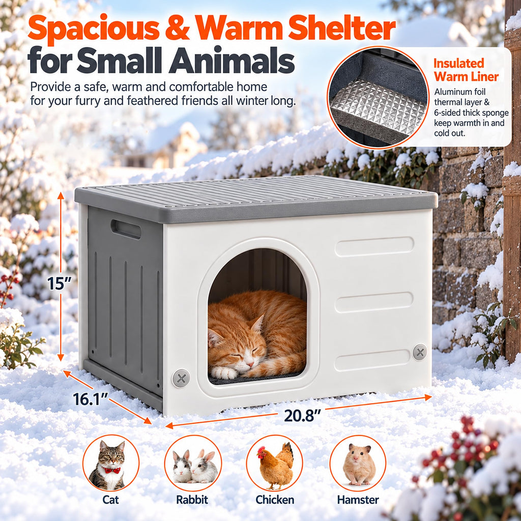 HDPE Cat House with Liner F592