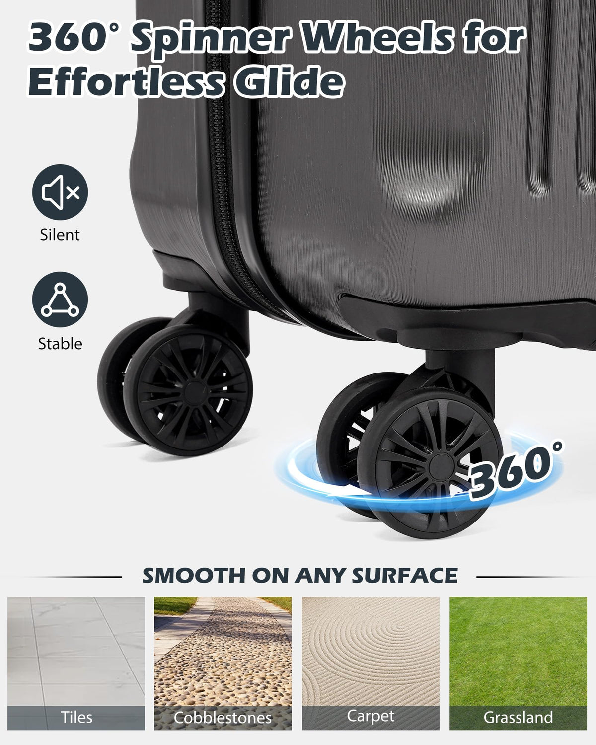 PC+ABS Hardshell Luggage with TSA Lock and Spinner Wheels I594