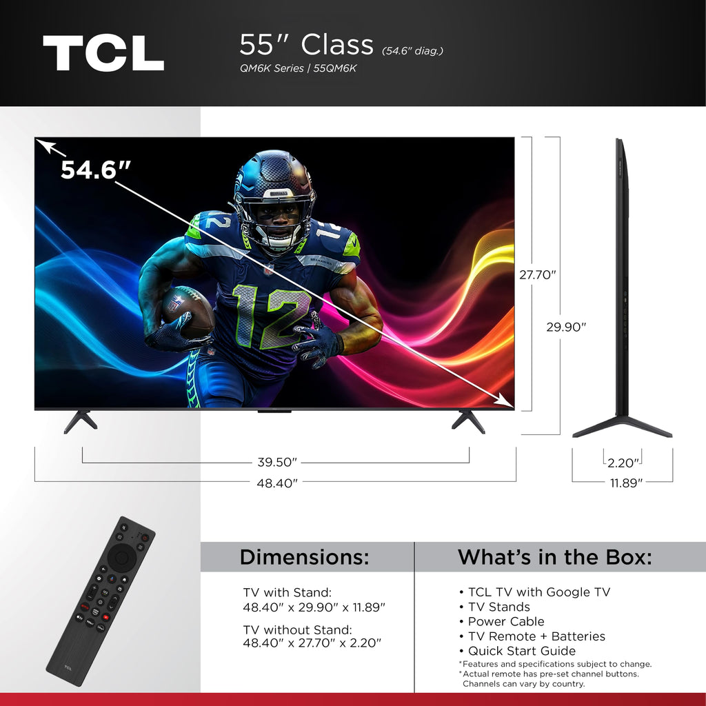 55 Inch Mini LED QLED 4K HDR Smart Google TV S239
