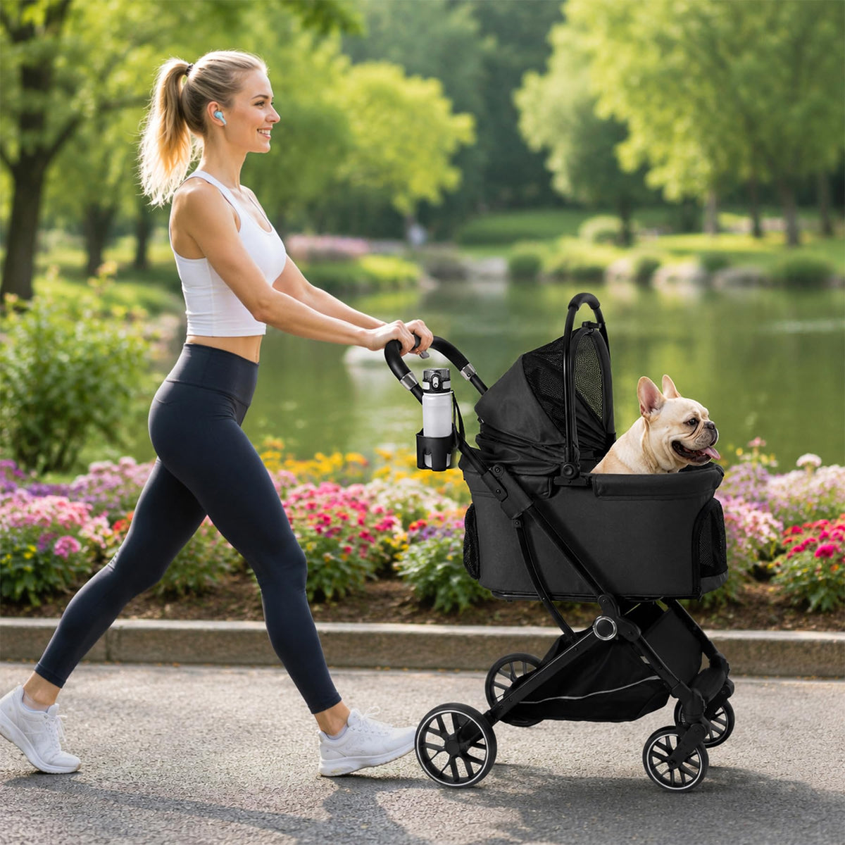 3-in-1 Pet Stroller Black W21696
