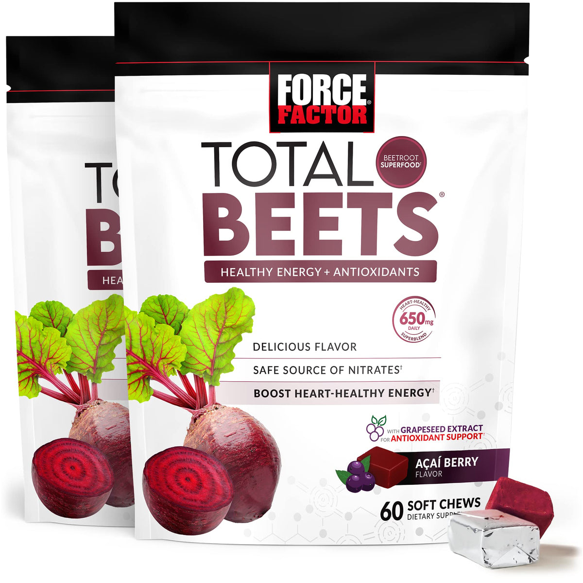 Beetroot Soft Chews 120 Count 2-Pack & 60 Count S7332