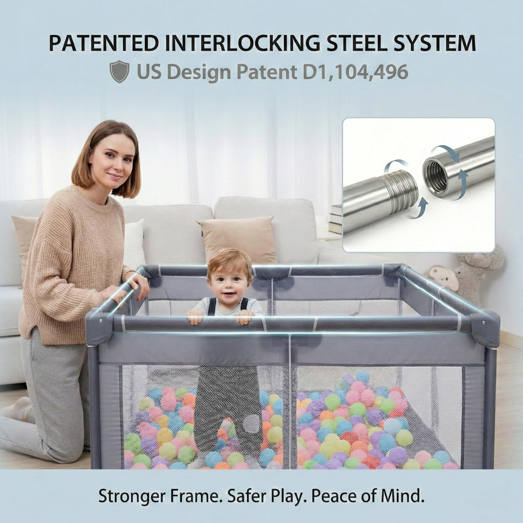 Baby Playpen 50x50 Grey W714