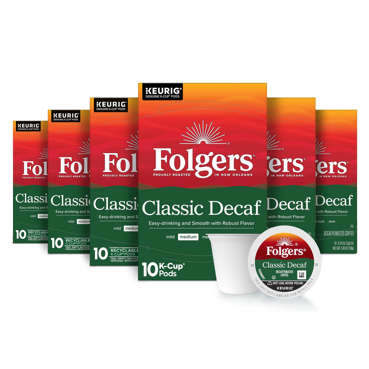 Medium Roast Decaf Coffee K-Cup Pods 60 Count N729452