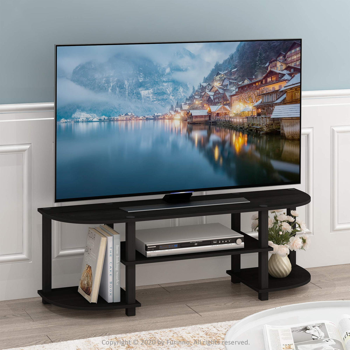 Espresso/Black TV Entertainment Center I142