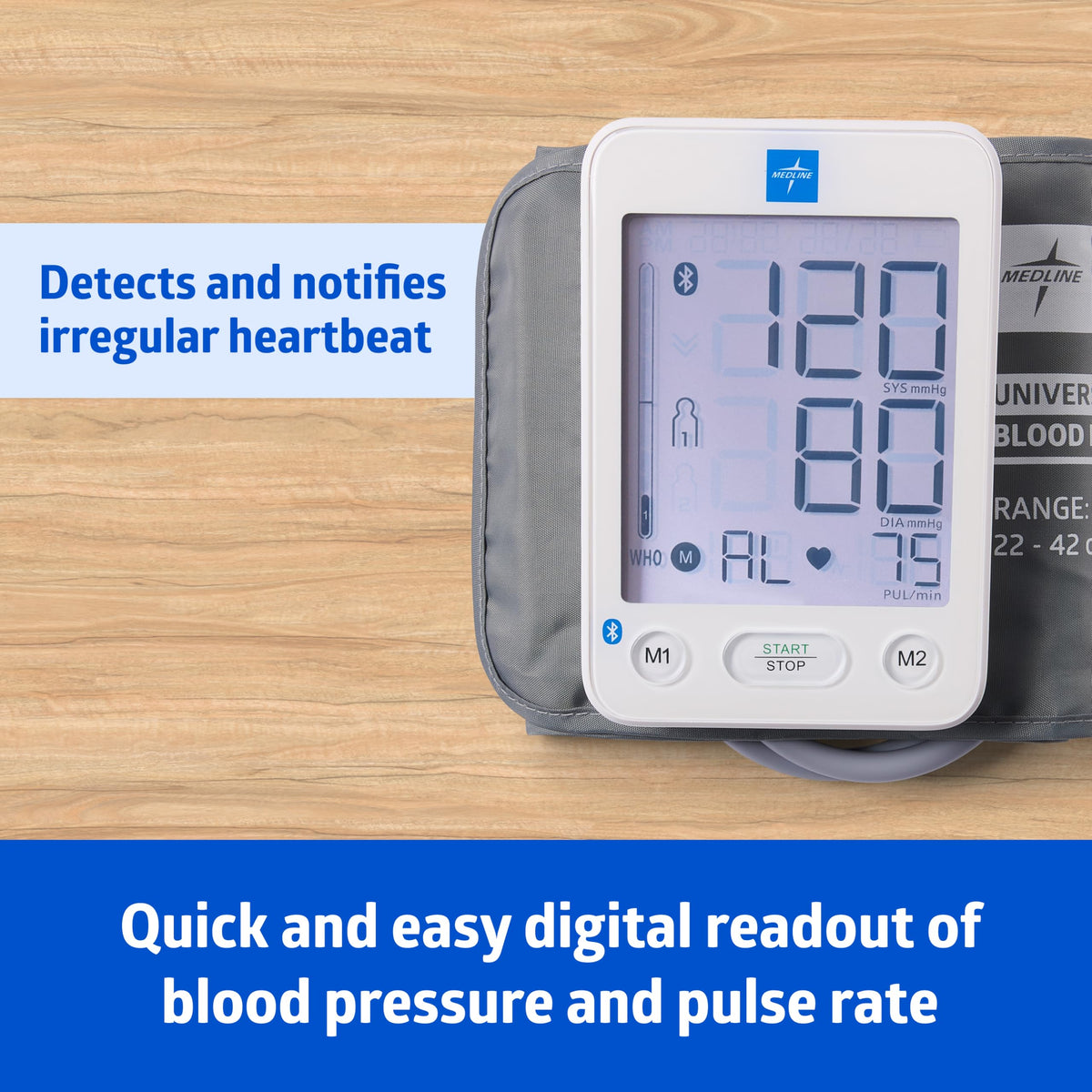 Bluetooth Blood Pressure Monitor with Upper Arm Cuff L139