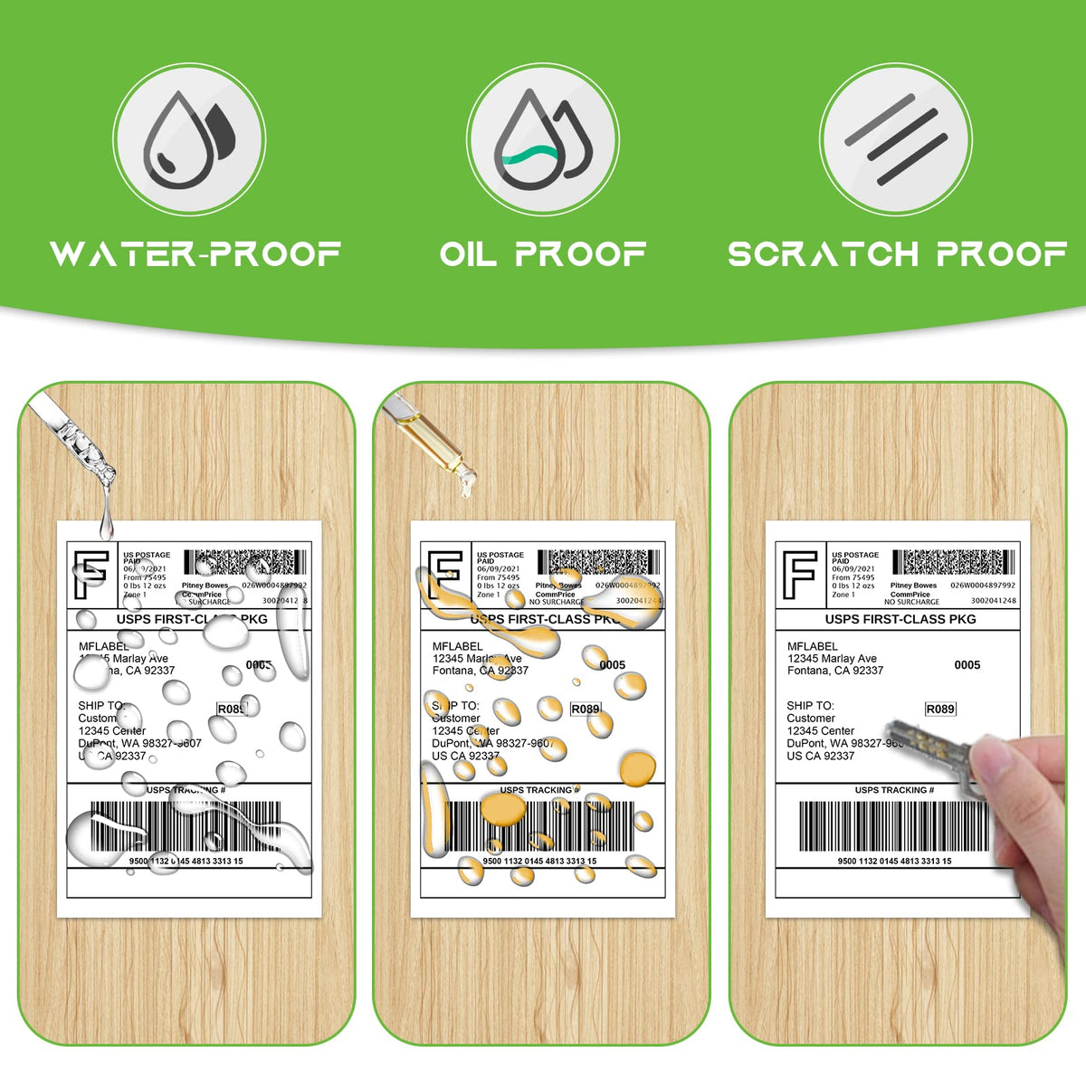 4x6 Direct Thermal Shipping Labels, 4 Rolls, 450 Labels/Roll E77564