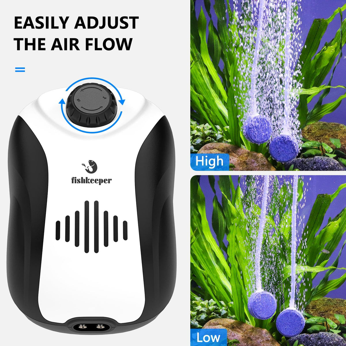 Aquarium Air Pump and Magnetic Glass Cleaner T25984