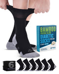 Non Binding Stretch Top Diabetic Socks 6 Pairs J8711