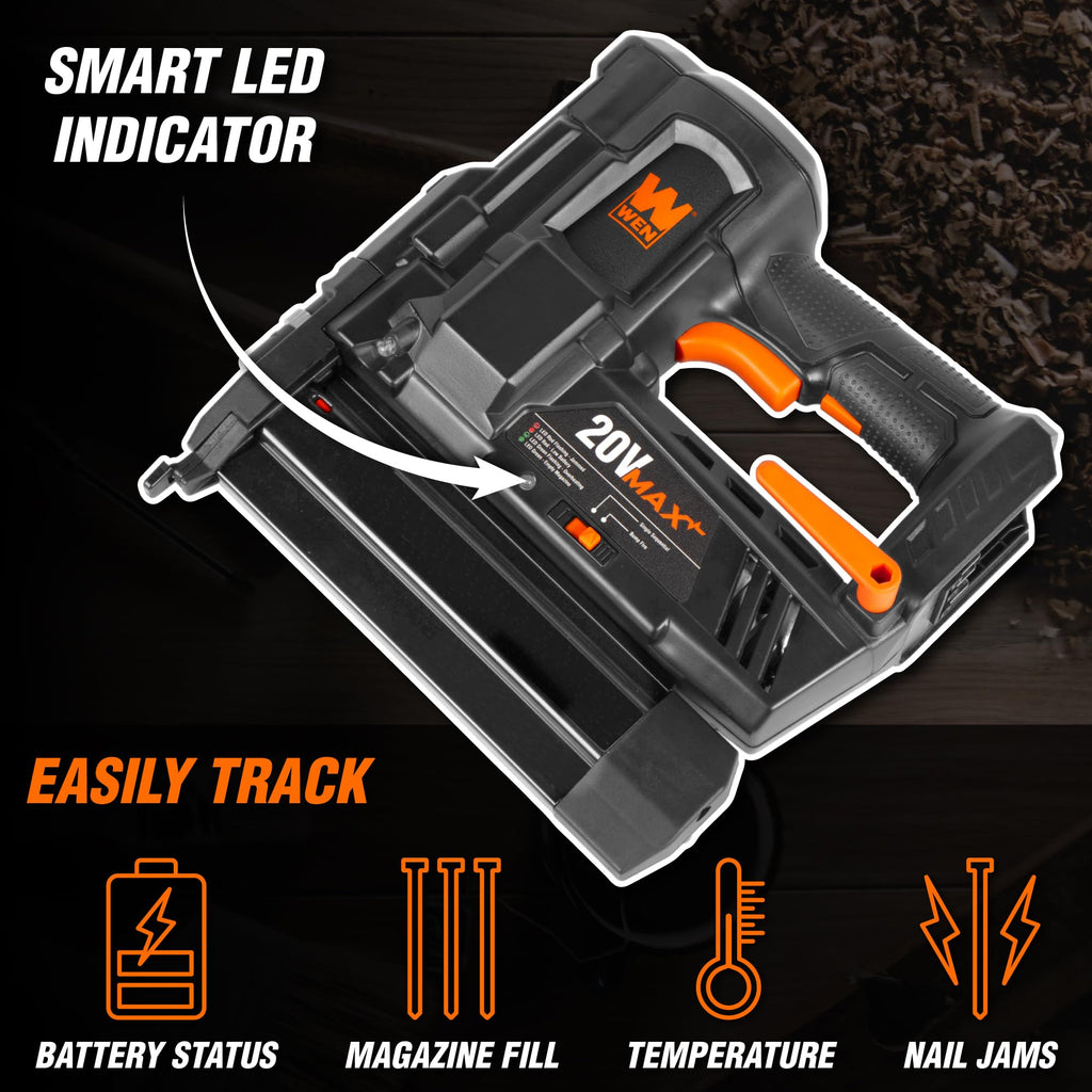 20V Max Cordless 18-Gauge Brad Nailer with Battery and Charger Q515
