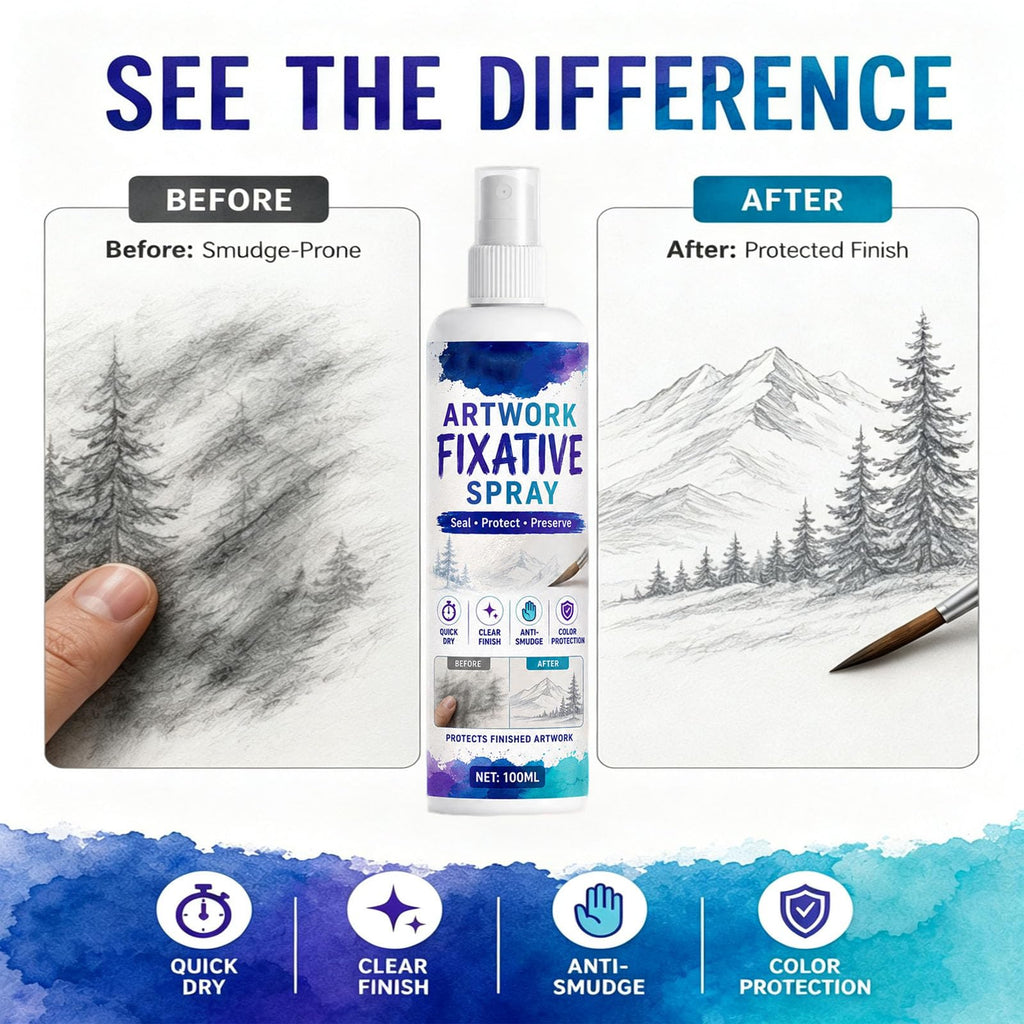 Quick-Dry Smudge-Proof Clear Matte Fixative Spray (7PCS) H165389