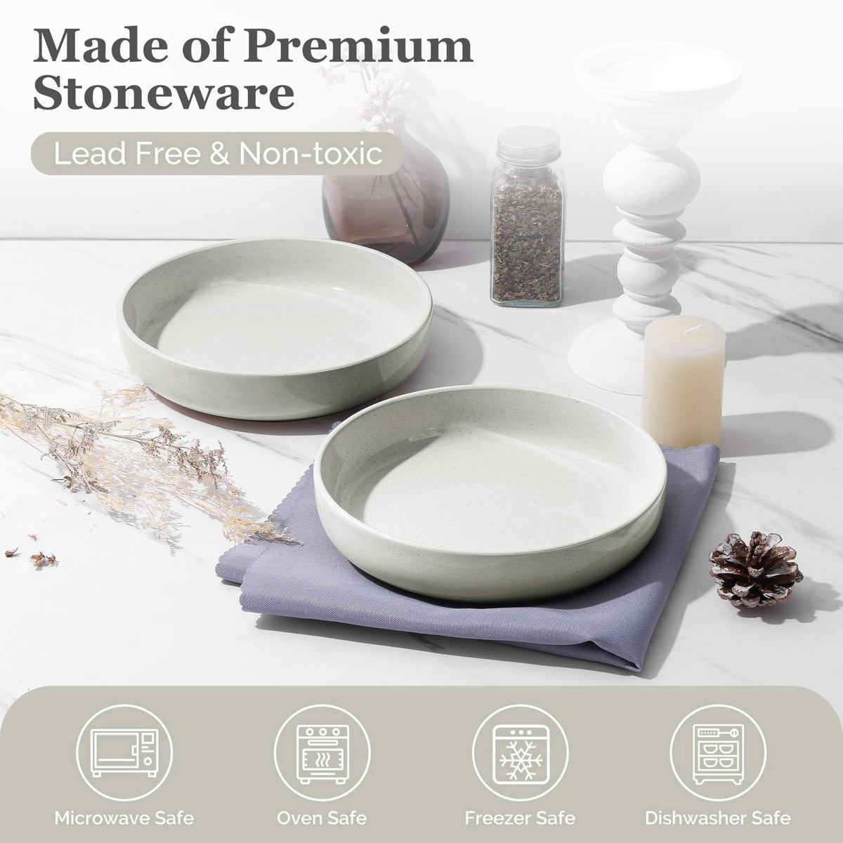 Set of 4 33oz Ceramic Pasta Bowls H355