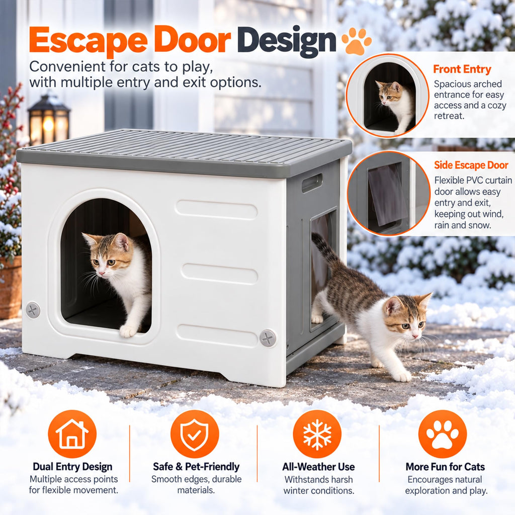 HDPE Cat House with Liner F592