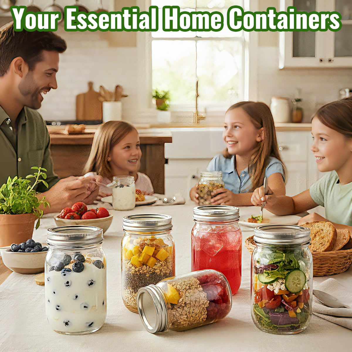 12 oz Mason Jars with Lids 20 Pack V780